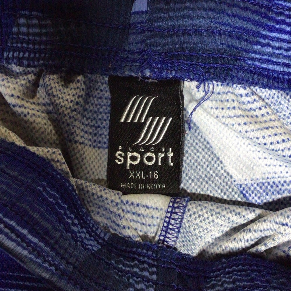 Blue Patterned Kids Shorts - Picture 2 of 9